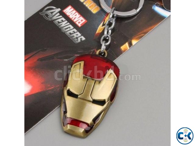 Iron Man Helmet Avengers Key Ring large image 0