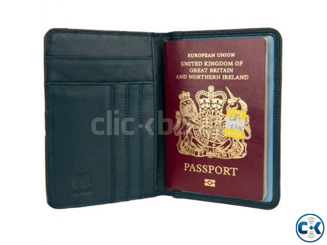 New Leather Passport Cover Holder. large image 0