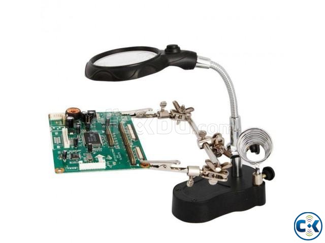 Soldering Iron Stand With Magnifier large image 0