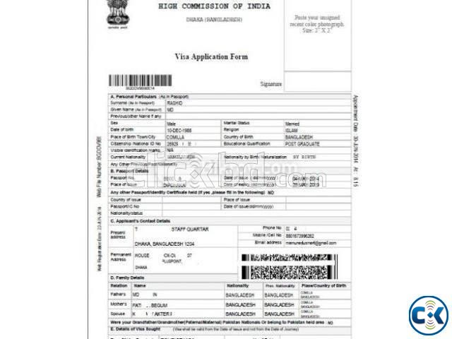 Indian Visa Contract  large image 0