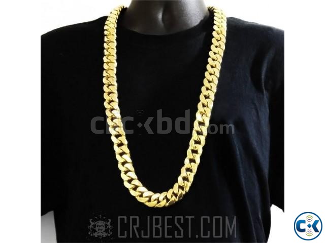 14K GOLD OVERLAY FIGARO CHAIN NECKLACE large image 0