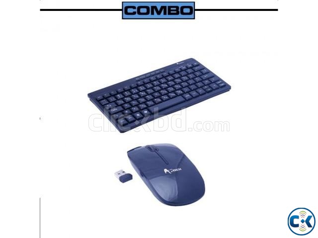 Combo Of 2.4GHz Mini Slim Wireless Keyboard Mouse large image 0
