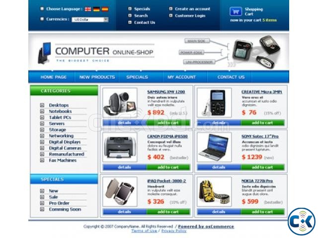 Online Shop E-Commerce Site Business Website large image 0