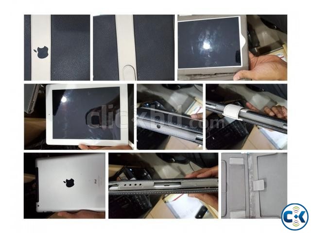 iPad 2 16gb white wifi 3G unlocked with leather cover large image 0