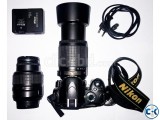 Nikon DSLR Camera d60 2 lenses