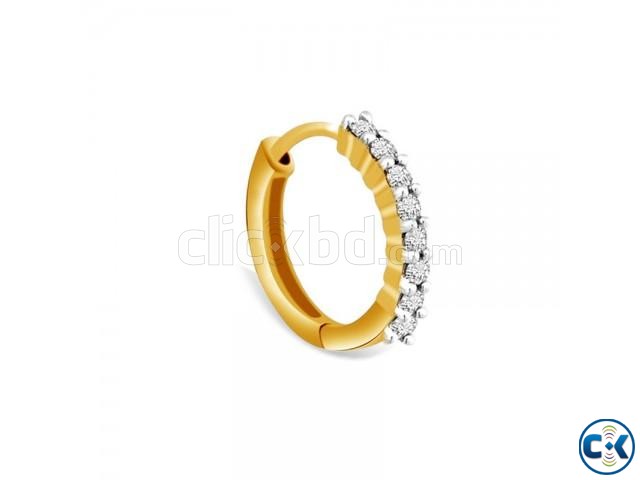 Diamond With Gold Nose pin large image 0