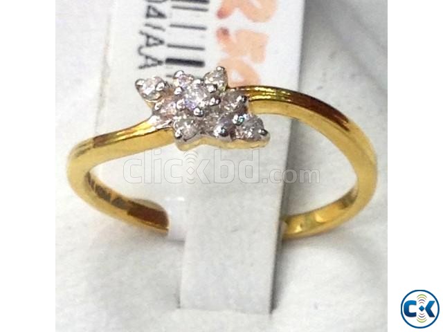 Diamond With Gold Ladies Ring large image 0