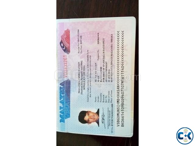 Blank Passport For Malaysia Tourist Visa large image 0