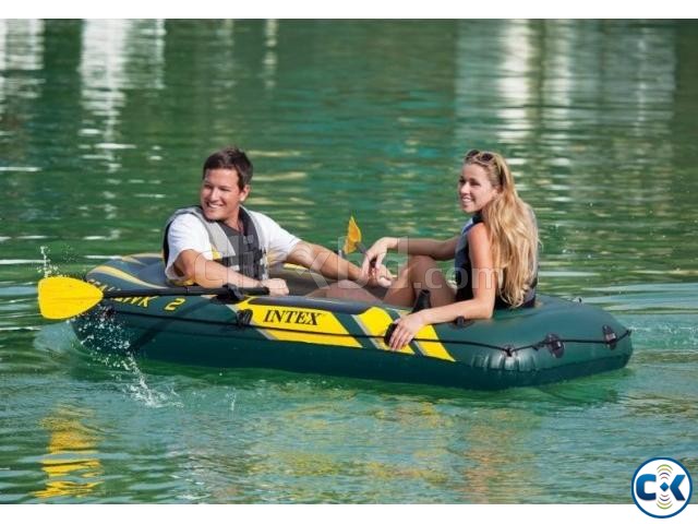 Intex Travel Sports boat inflatable with All large image 0