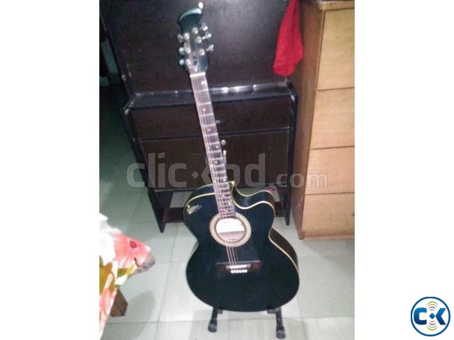 Original signature acoustic guitar with stand large image 0