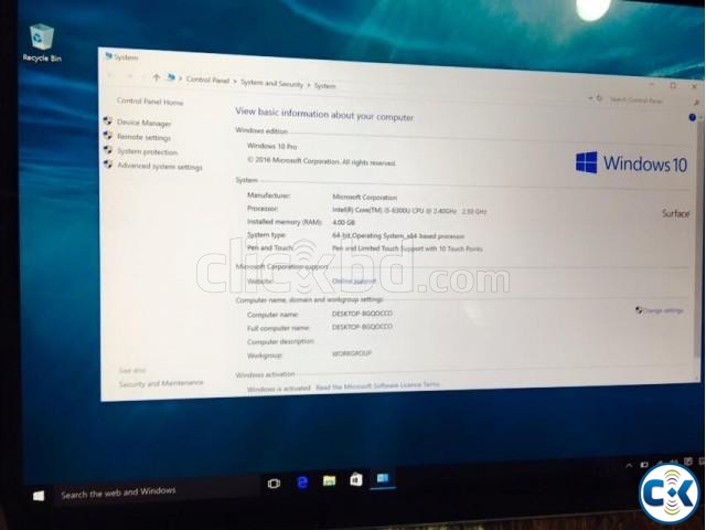 Surface Pro 4 core i5 6th Gen 4GB 128GB ssd large image 0
