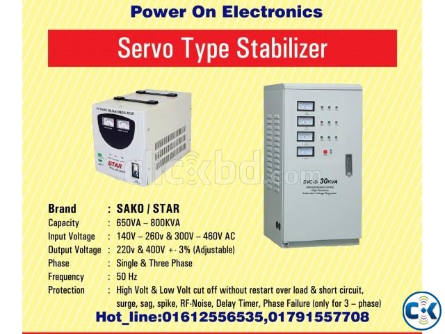 Power On Stabilizer SAKO Three Phase -20000 VA SERVO large image 0