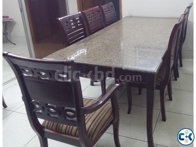 8 seater luxurious granite dining table for sale large image 0