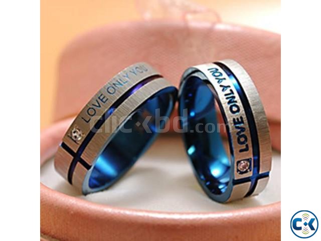 Love Couple Ring Crystal Mount Lovers Ring large image 0