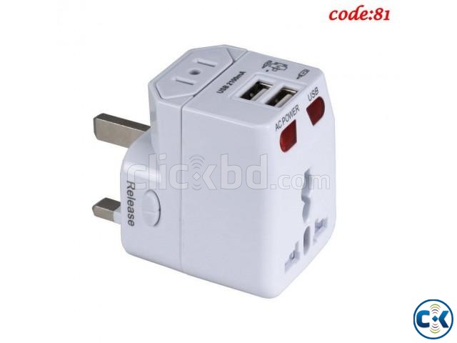 Universel Travel Adapter with USB HUB large image 0