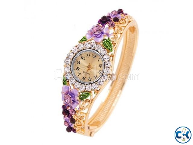 Gold Plated Australian Crystal Watch large image 0