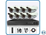 8pcs CCTV Camera package Full Night vision 