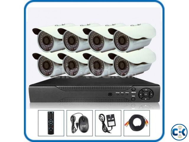 8pcs CCTV Camera package Full Night vision  large image 0