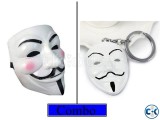 Vendetta Mask Hacker Mask Keyring Combo