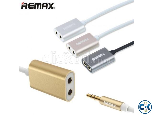 Remax 3.5 mm One to Dual Music Sound Share Adapter large image 0