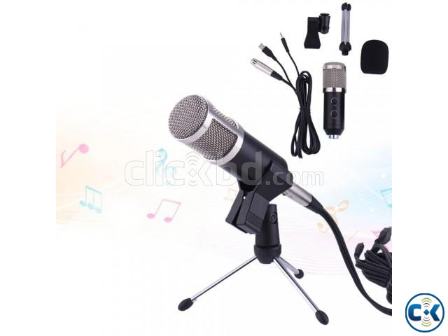 USB Condenser Sound Recording Wired Microphone with stand large image 0