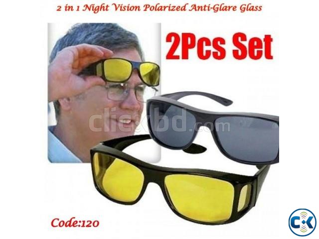 2 in 1 Night Vision Polarized Anti-Glare Glass Code 120 large image 0
