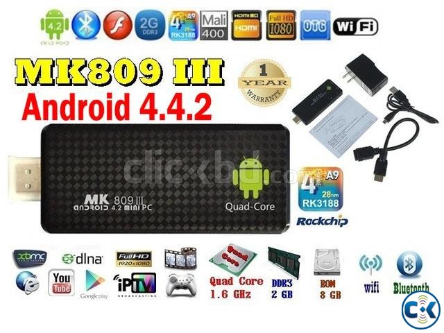 MK809 II Android 4.4.2 Mini PC Smart TV Box large image 0