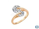 Rose Gold Plated Fashion Design Twin Zircon - Gold
