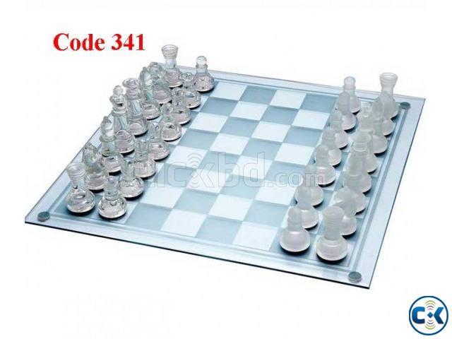 Hi-Quality Glass Chess Set Code 341 large image 0