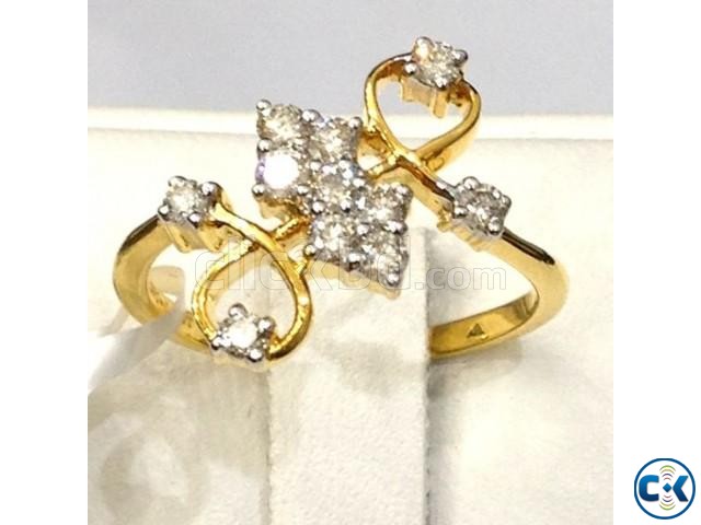 Diamond with Gold Ladies Ring large image 0