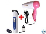 Combo of 2 Trimmer Hair Dryer