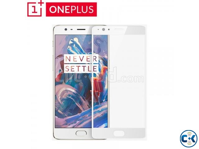 ONEPLUS 3 3T Premium Curved Tempered Glass White large image 0