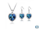 Titanic Heart of the Ocean Necklace set