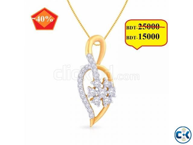 Diamond With Gold Ladies pendant large image 0