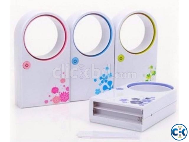 USB Battery Dual Purpose Mini Fan Portable Bladeless Refrige large image 0