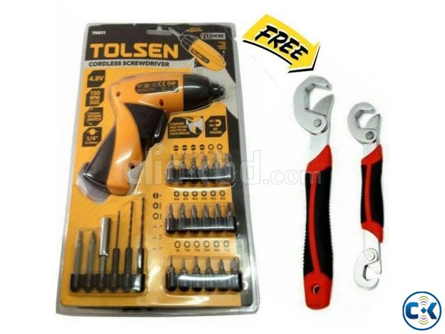 Cordless Screwdriver Set with Drill Machine and SNAP GRIP large image 0