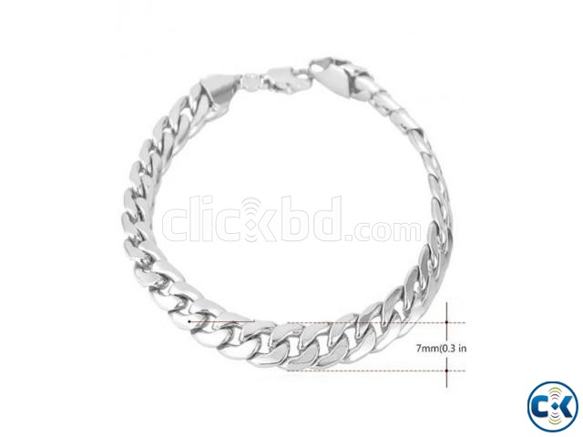 Silver Metal Bracelet For Men large image 0