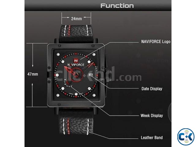 NAVIFORCE NF9065M True Combination of Red and Black Watch large image 0