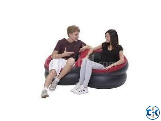 Inflatable Double Round Air Sofa free pumper large image 0