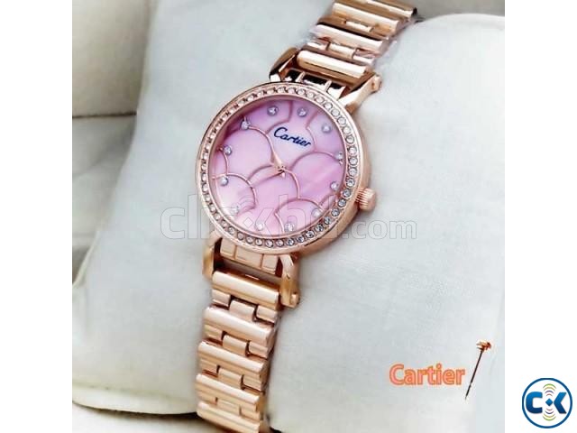 Cartier Pink Dial Women s Wrist Watch large image 0