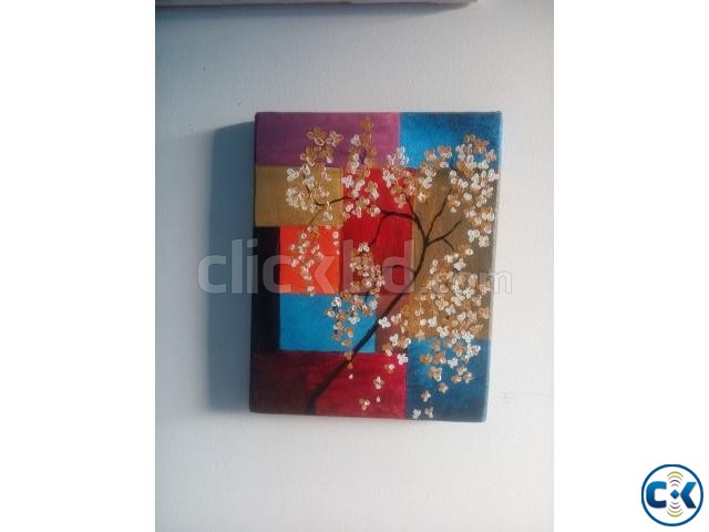Painting of a tree Acrylic palette art  large image 0