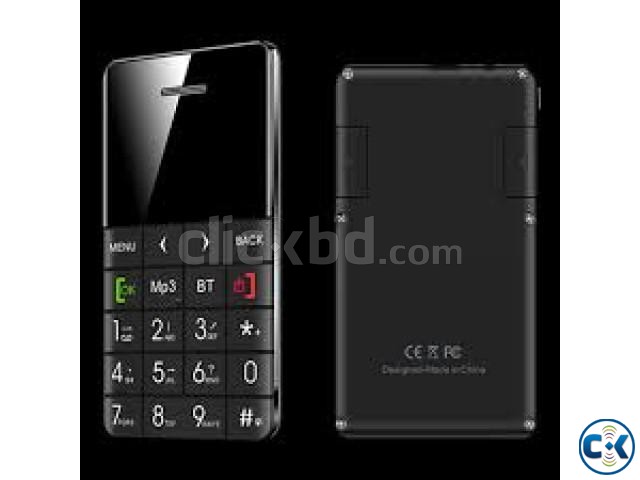 Credit card Size Q5 CARD Phone curve Display Black large image 0