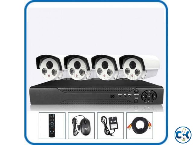 4pcs CCTV HD Camera package Full Night vision  large image 0