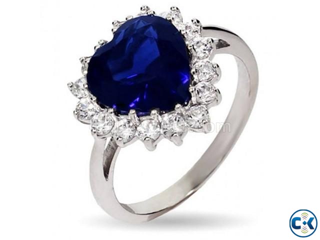 Ladies Blue Stone Ring  large image 0