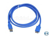 USB 3.0 Type A Male To B Micro Sync Hard Disk Cable- 1.5m