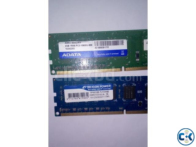 RAM DDR3 1333 BUS 2GB Almost NEW 02Pcs  large image 0