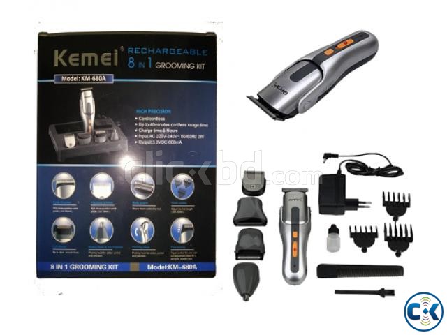 Kemei 8 in 1 Trimmer Grooming kit Rechargeable large image 0