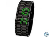 samurai led bracelet watch green 