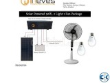 Stand fan with solar panels
