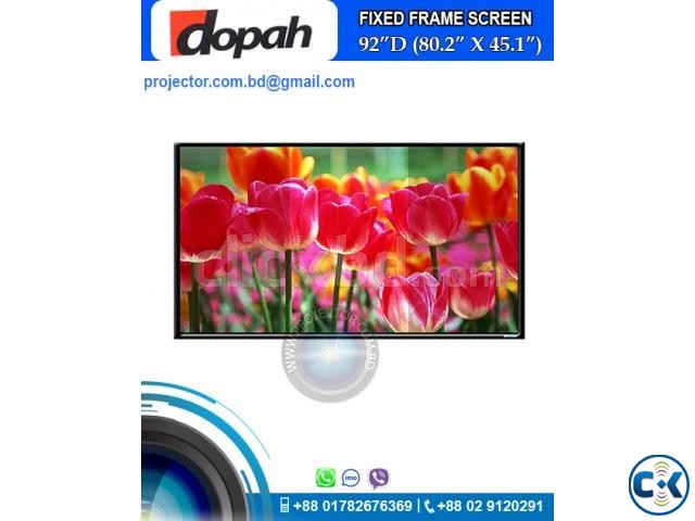 Dopah Fixed Frame Projector Screen 92 High Contrast Grey large image 0
